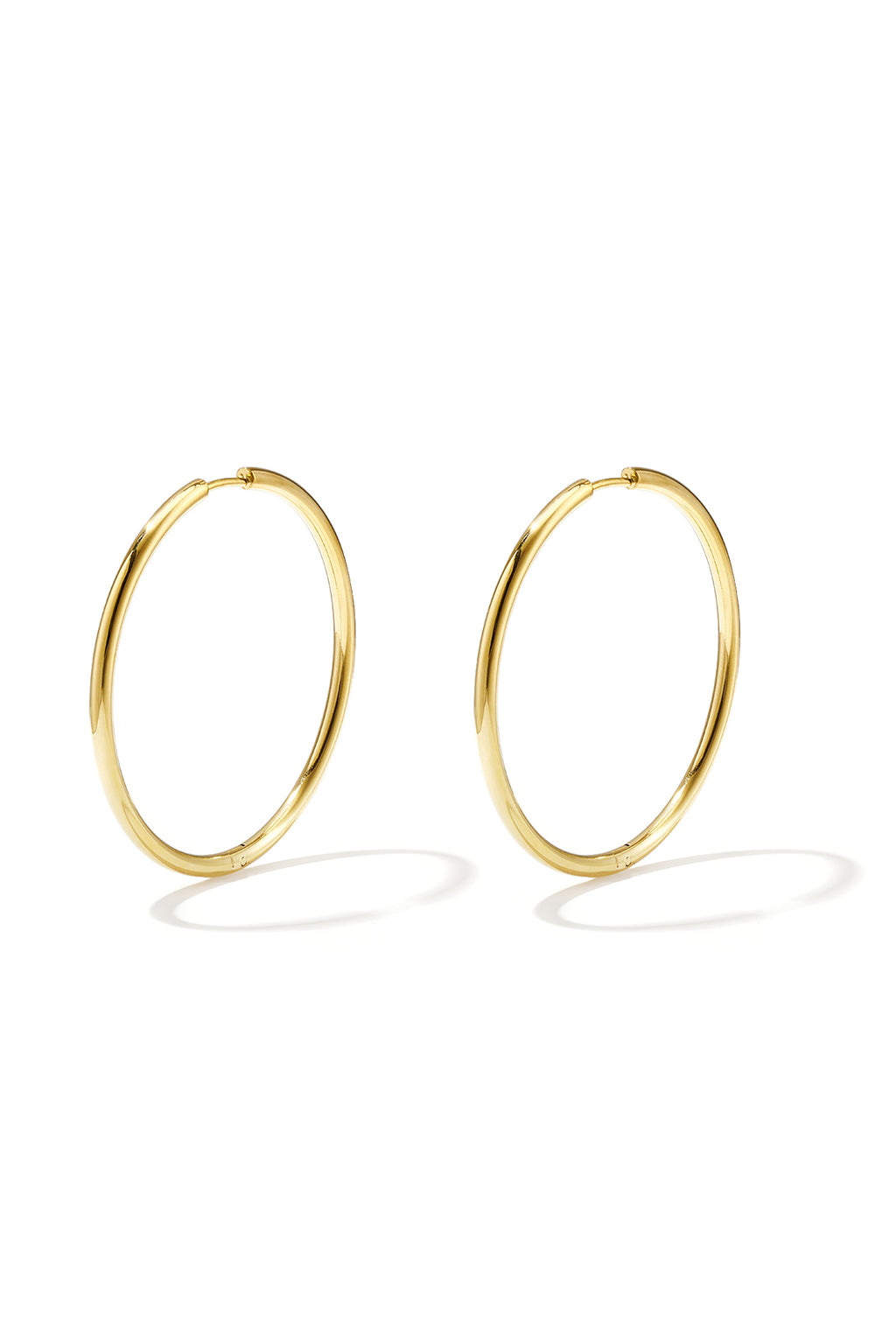 RVS oorbellen hoops medium Goud kleur Stainless Steel