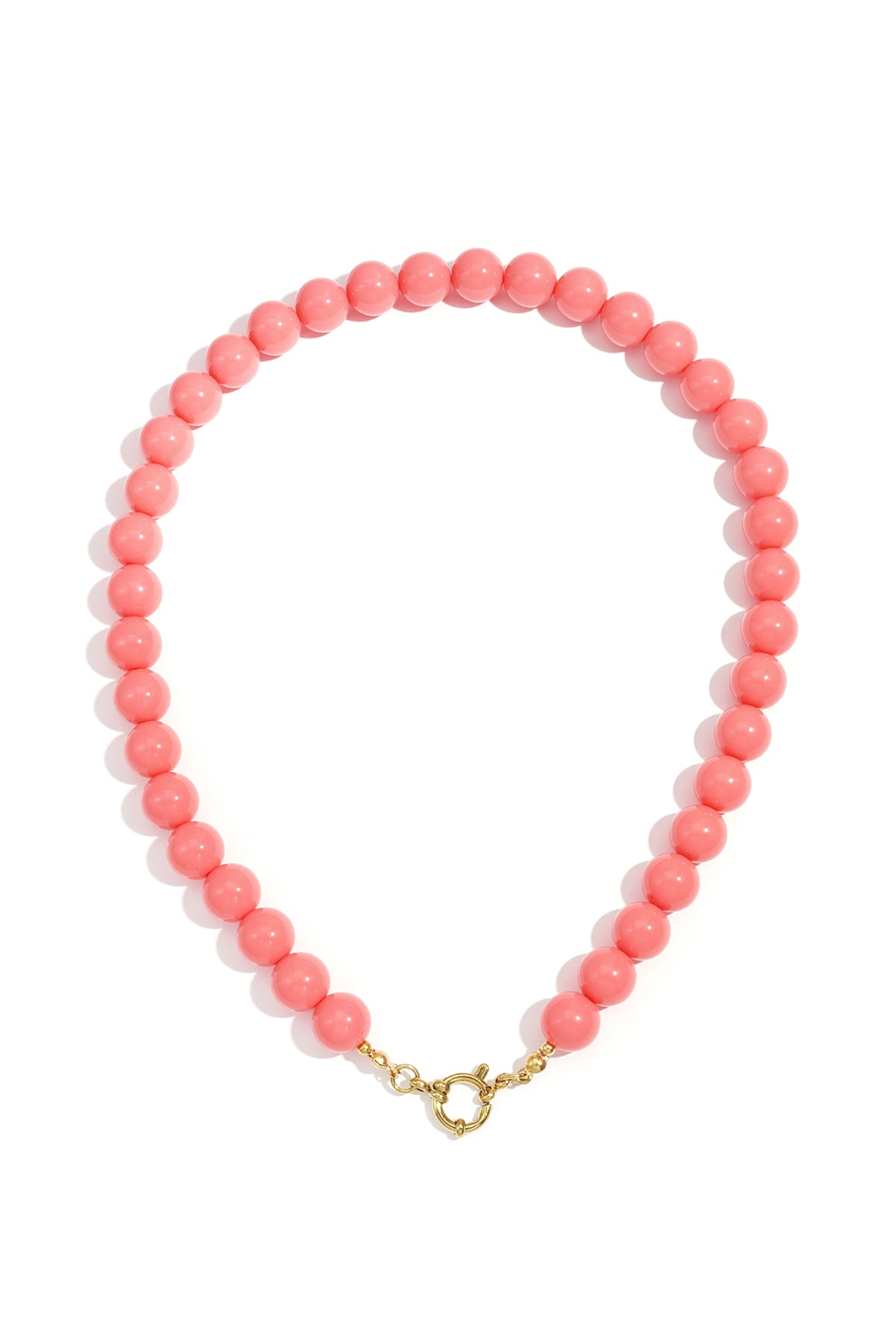 Ketting met kralen en frontsluiting-12mm