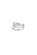 3 laagse ring met steentjes